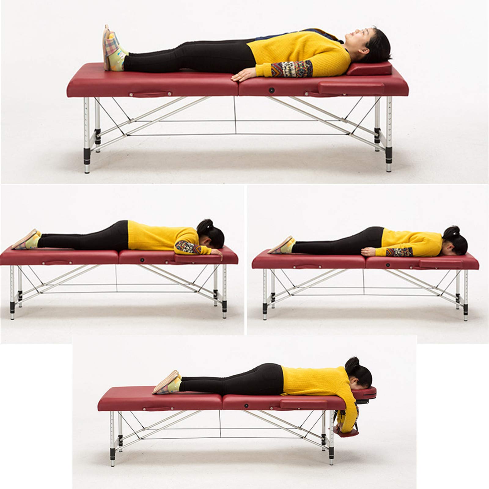 Amazon.co.jp: ポータブルマッサージベッド、2つの折りたたみ式